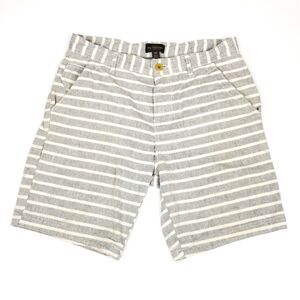 CPO PROVISIONS Vintage Striped Gray Casual Walk Chino Shorts Mens 30
